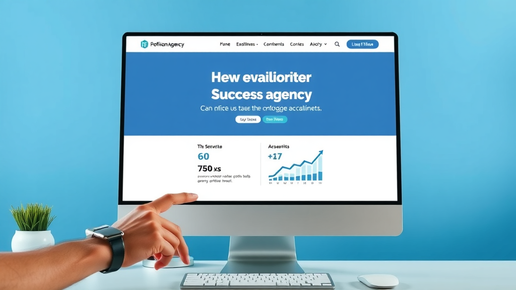 effective agency marketing website with clear call to action and results metrics