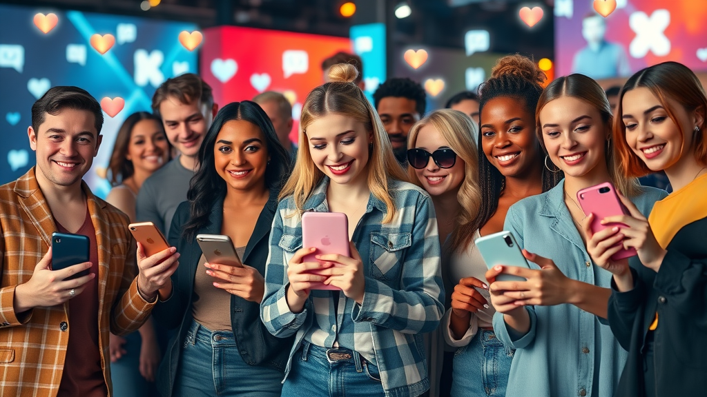 Influencers endorsing products with social media engagement