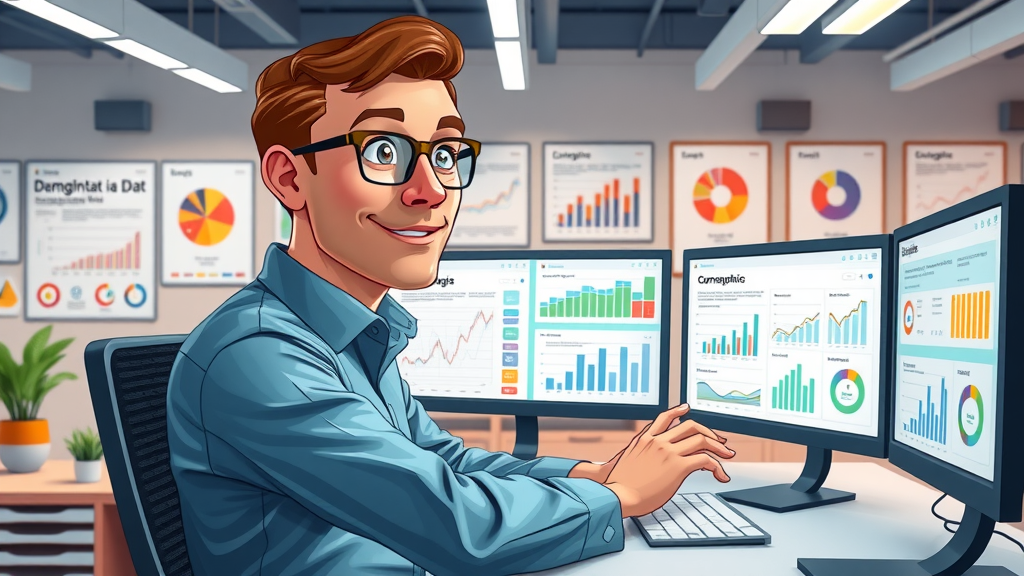 marketing strategy analyst reviewing demographic and behavioral analytics