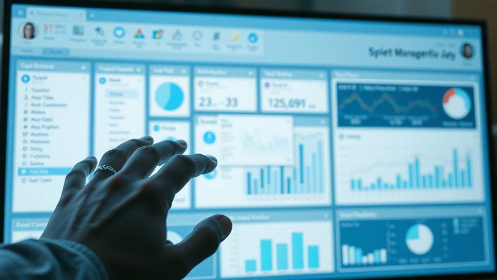 Modern software dashboard interface for project management and automation tools