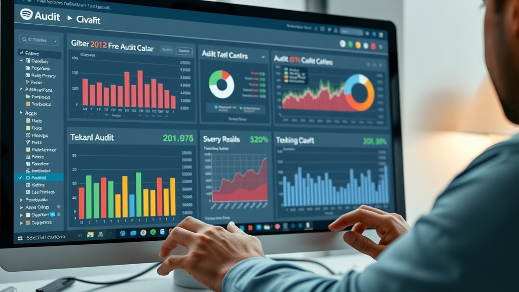 Website audit dashboard identifying technical SEO mistakes such as missing meta descriptions and weak title tags for search engine optimization.