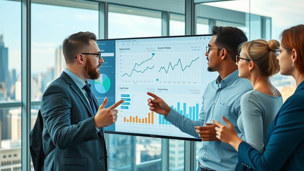 funnel optimization business team examining website analytics and drop-off rates