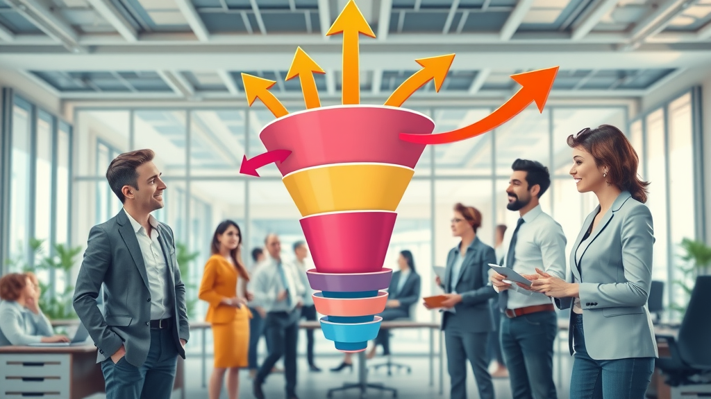 lead generation sales funnel guiding potential leads from awareness to conversion