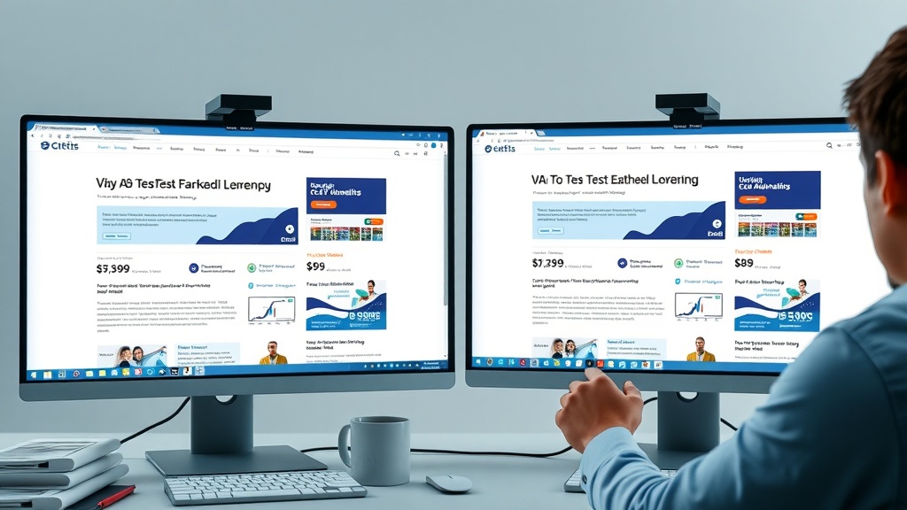 funnel optimization landing page AB test social proof CTA comparison