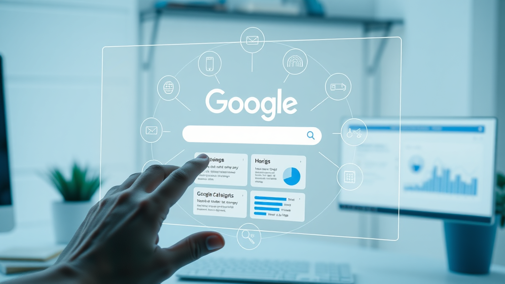 Google Search interface overlayed with EAT diagram and schema markup for advanced search engine optimization best practices.