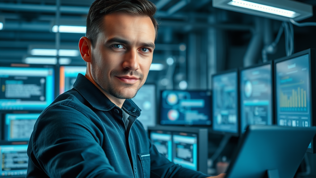 automation stack IT professional integrating software systems digital network icons workspace