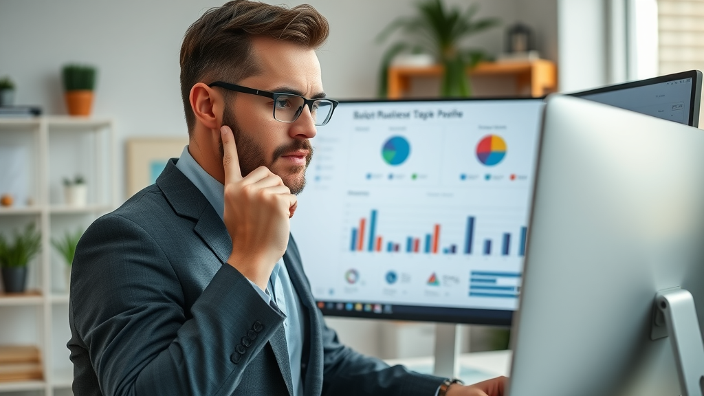 business owner adjusting Google Business Profile dashboard for local SEO