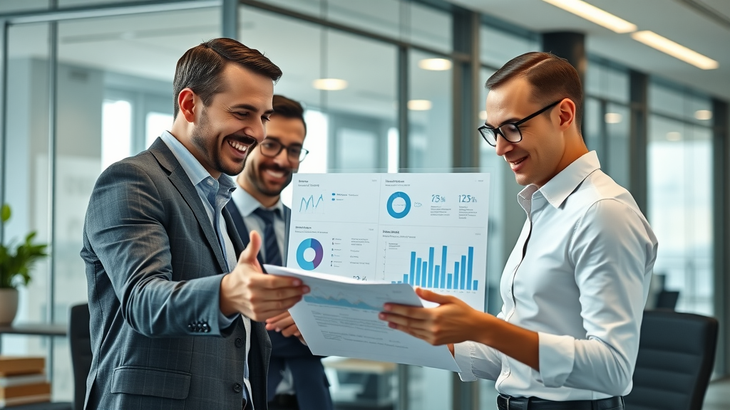automation stack business team collaborating integrated tech dashboard workplace