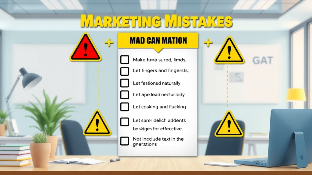 visual checklist of common marketing mistakes for lead generation