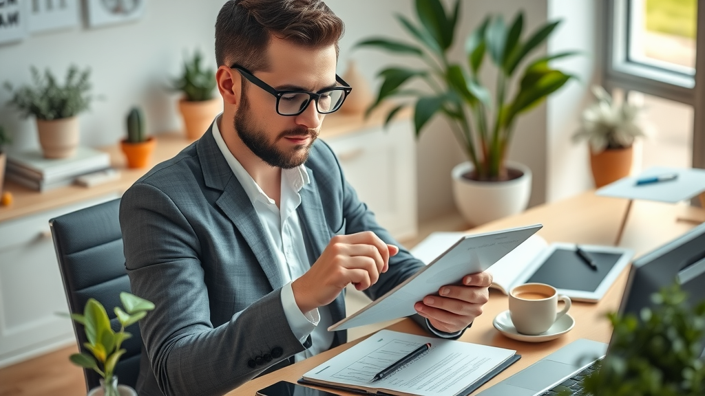 business professional using website value improvement checklist on tablet
