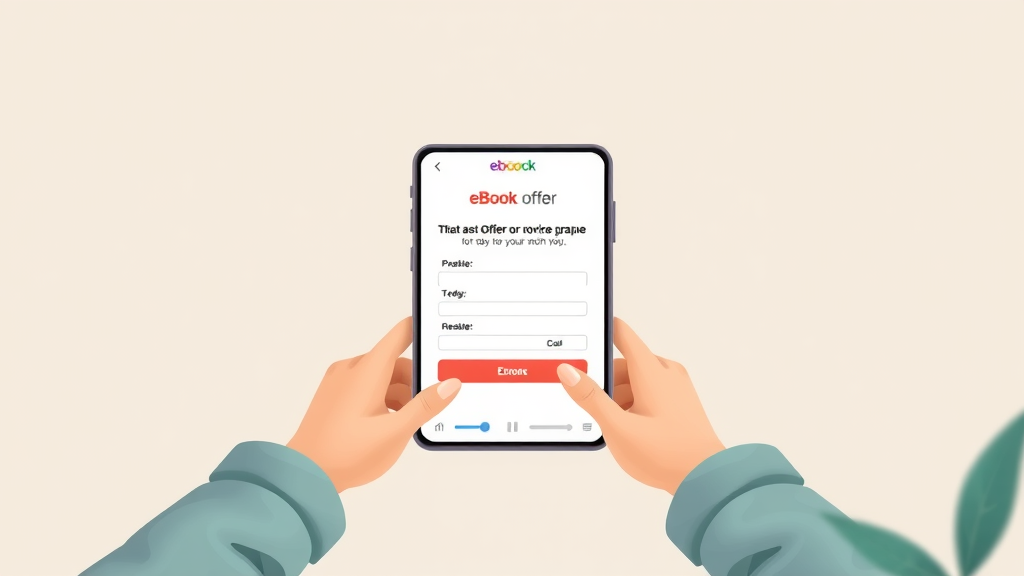 eBook offer popup for lead generation on a mobile-friendly landing page