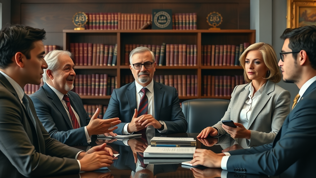 diverse attorneys consulting with clients, practice area specialization, client acquisition for law firms