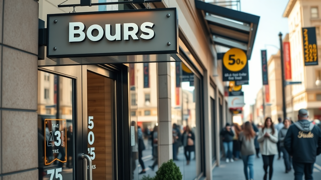 modern storefront exterior showing business signage and address, helping with Google Business Profile local SEO
