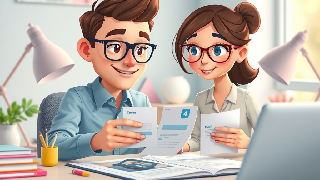 account manager personalizing onboarding kit for client, arranging branded materials in a designer workspace