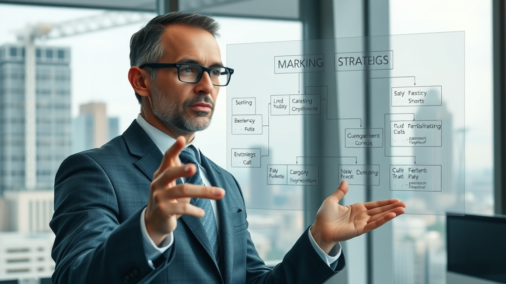 marketing strategy leader mapping business goals and strategies