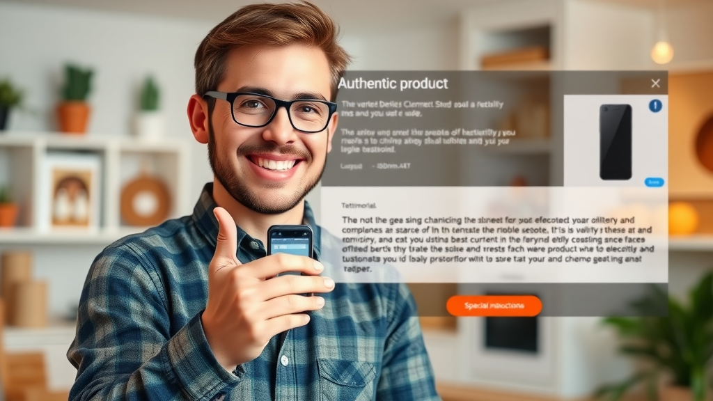 Customer photo and testimonial on product page as a social proof example