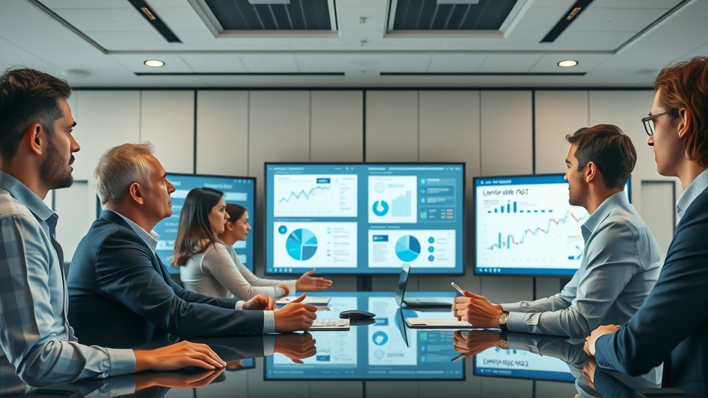 enterprise automation stack compared to small business automation stack, teams collaborating at digital boards