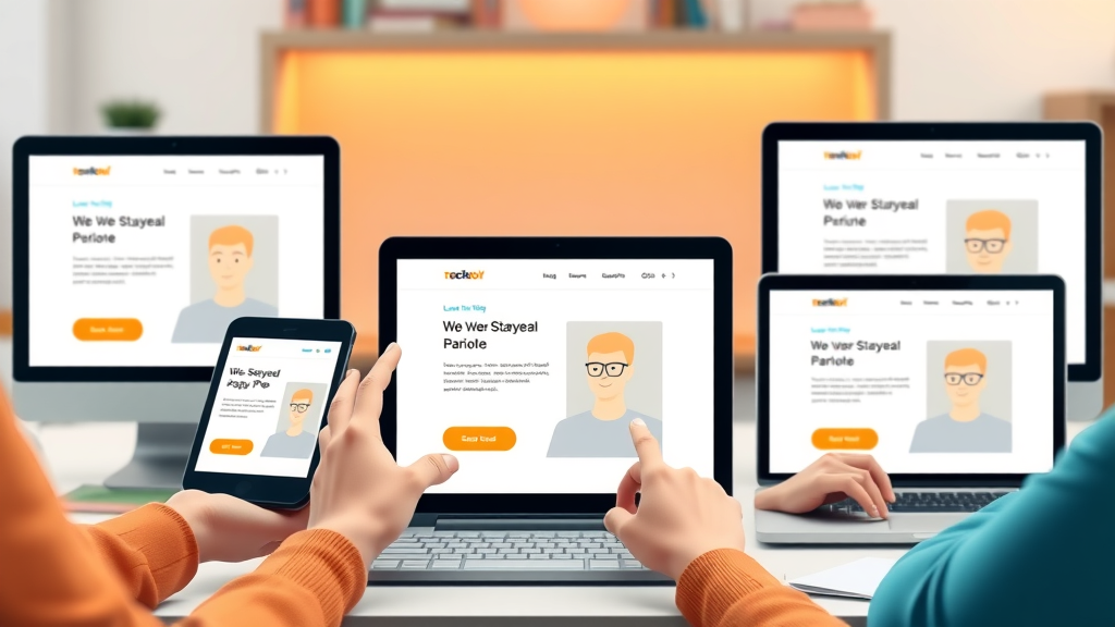 Sales funnel landing page optimized for conversions on multiple devices