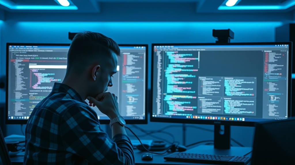 web developer comparing $500 website and $5,000 website value design on dual monitors